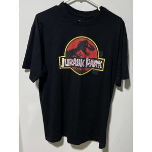 Jurassic Park Men's Black Crew Neck T-Shirt Size Extra Large
